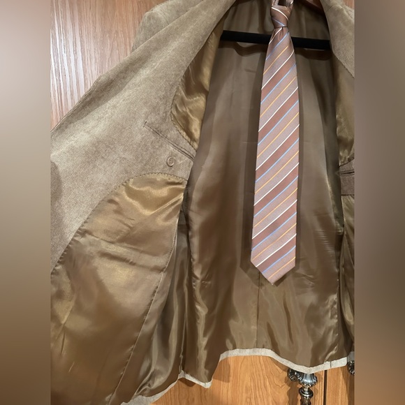 FAZZZISPORT - Men’s Blazer - Size 50R - Ultra Suede - Light Tan Color - Picture 4 of 6